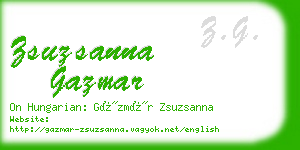 zsuzsanna gazmar business card